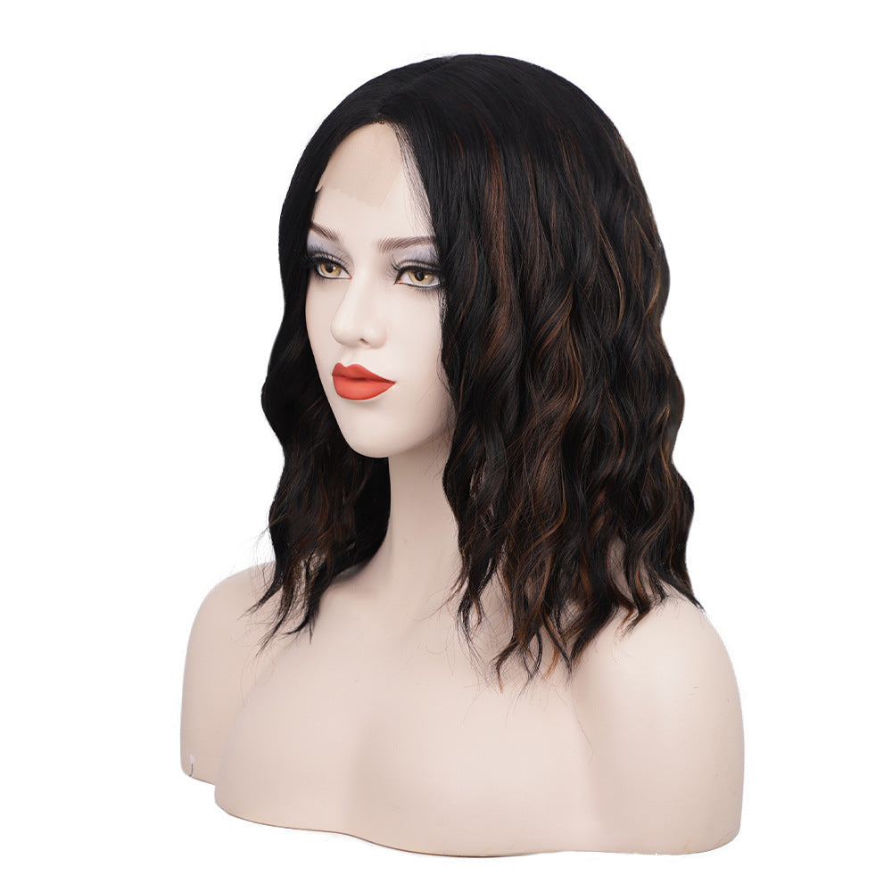 Front Lace Wig Short Curly Hair Fake Front Lace Wig Short Curly Hair Fake